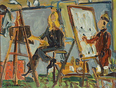 Holtzman - the artist and his model