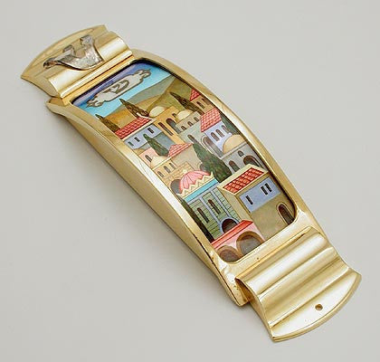 Hand painted Mezuzah Case