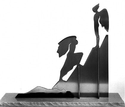 Jacob climbing the ladder by Israel Hadani