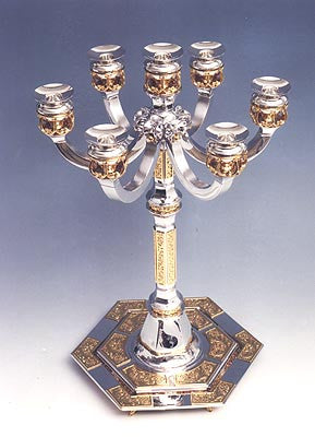 Yaakov Davidov's Candelabra and Tray