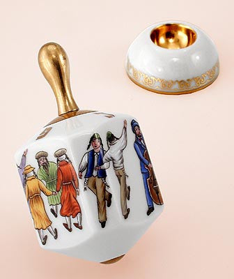 Hand painted Jerusalem Dreidle