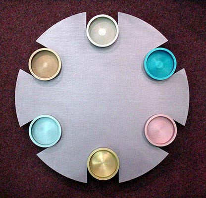 Zelig Segal's Rainbow Seder plate